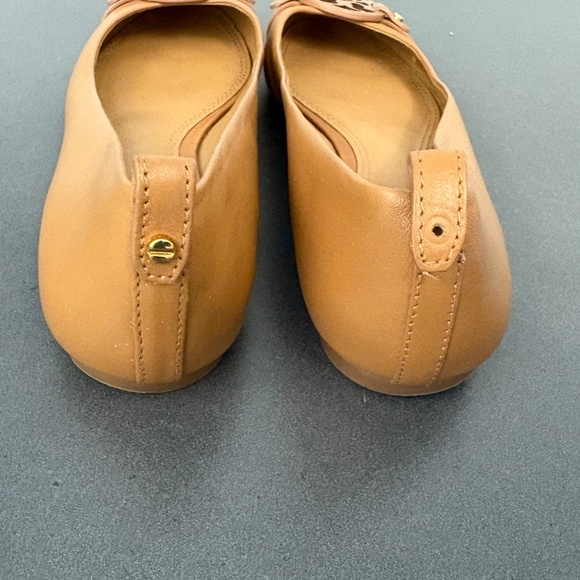 Tory Burch Gabriel Caramel Tan Leather Ballet Flats Size 8M - Picture 4 of 8